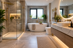 Modern bathroom renovation project in Staines